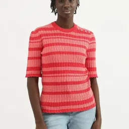 United Colors of Benetton Pink Cotton Printed Top-picture-38