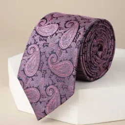 Van Heusen Pink Embroidered Formal Tie-picture-31