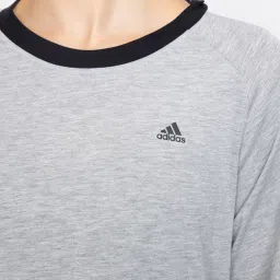 adidas Grey Cotton Regular Fit T-Shirt image 5