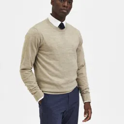 Selected Homme Kelp Regular Fit Self Pattern Sweatshirt image 1