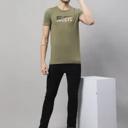 Vimal Jonney Light Grey & Olive Printed Lounge T-Shirt - Pack of 2 image 5