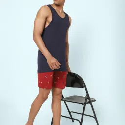 Ajile By Pantaloons Navy Cotton Slim Fit vest image 5