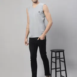 Vimal Jonney Pink & Grey Sleeveless Lounge T-Shirt - Pack of 2 image 5