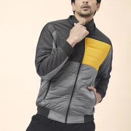 Urban Ranger By Pantaloons Black Regular Fit Colour Block Hooded Jacket image 5