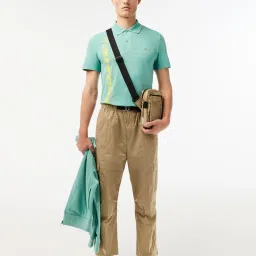 Lacoste Green Regular Fit Printed Polo T-Shirt image 5