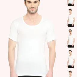 Vip White Regular Fit Vest - Pack Of 6 image 1