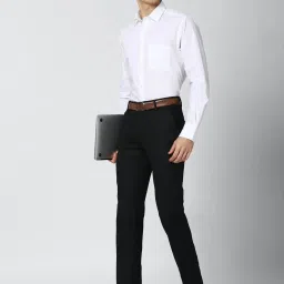 Peter England White Regular Fit Shirt image 5