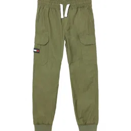 TOMMY HILFIGER Wild Olive Solid Regular Fit Cargo image 1