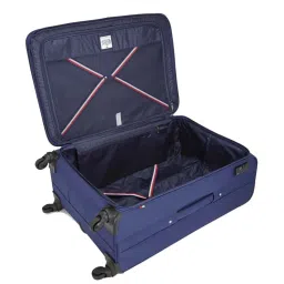 Tommy Hilfiger Navy 4 Wheel Large Soft Cabin Trolley - 48 cm image 5