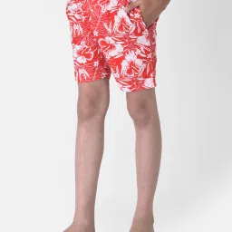 Crimsoune Club Kids Red Floral Print Boxers image 3