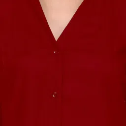 PATRORNA Maroon Regular Fit Shirt image 5