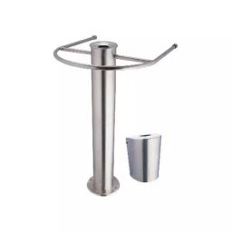 Jayna Pelican Matt Finish Stainless Steel Pedestal with Waste Bin for Wash Basin, PS 03-picture-8