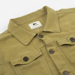 Dennis Lingo Olive Regular Fit Denim Jacket image 5