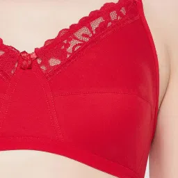 Clovia Red Full Coverage Non-Padded Full Coverage Bra image 5