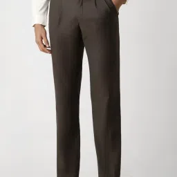 Van Heusen Brown Regular Fit Trousers image 1