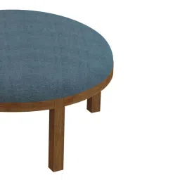 Chumbak Bohemian Sailor Blue Sheesham Wood Ottoman image 5