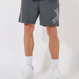 Styli Charcoal Regular Fit Printed Shorts image 1