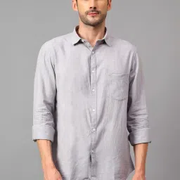 Cantabil Grey Regular Fit Texture Shirt image 1