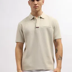 Gant Beige Cotton Regular Fit Polo T-Shirt image 1