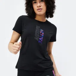 KAPPA Black Graphic Print T-Shirt image 1