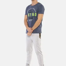 Masculino Latino Blue Cotton Regular Fit Printed T-Shirt image 5