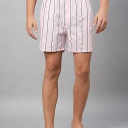 Urban Scottish Pink Regular Fit Striped Boxers image 1