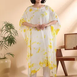 CORSICA Women Tie and Dye Dyed Crepe Kaftan Midi Dress-picture-18
