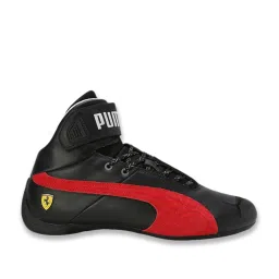 Puma Unisex Black & Rosso Corsa Scuderia Ferrari Future Cat Mid Motorsport Sneakers image 1