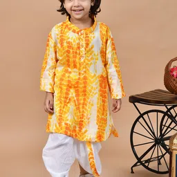 BAESD Boys Ombre Printed Regular Pure Cotton Kurta with Dhoti Pants image 1