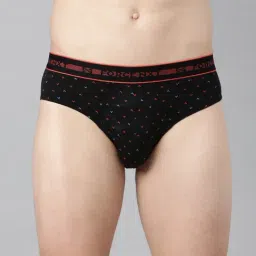 Force NXT Black Cotton Regular Fit Printed Briefs-picture-16