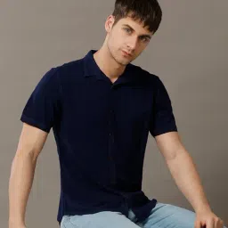 Identiti Navy Slim Fit Shirt image 3