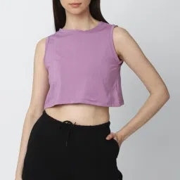 Forever 21 Purple Regular Fit Crop Top image 1