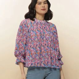 Label Ritu Kumar Blue Printed Top-picture-17