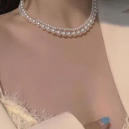 Its 4 You Silver-Plated Alloy Pearls Statement Necklace-picture-25