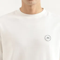 United Colors of Benetton Men Solid Round Neck Cotton Relaxed Fit T-shirt image 5