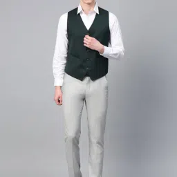 ManQ Green Sleeveless Waistcoat image 5