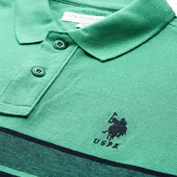 U.S. Polo Assn. Colourblocked Polo Collar Pure Cotton T-shirt image 5