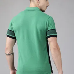 U.S. Polo Assn. Colourblocked Polo Collar Pure Cotton T-shirt image 4