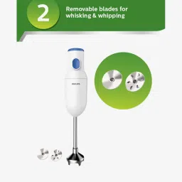 Philips HL1655/00 250 Watt Hand Blender (White/Blue) image 5