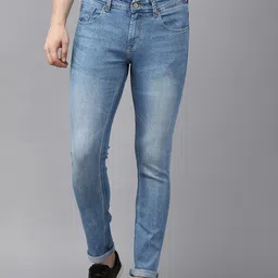 SPYKAR Men Light Blue Skinny Fit Low-Rise Light Fade Stretchable Jeans image 4