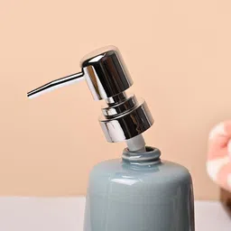 MARKET99 Turquoise Glossy Ceramic Soap Dispenser image 5