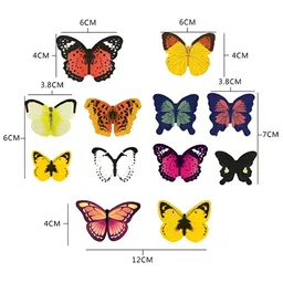 INDIAN ROYALS Blue & Red Butterfly Printed Self-Adhesive & Durable Wall Sticker image 4