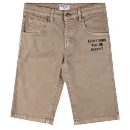 Gini & Jony Kids Brown Solid Bermudas-picture-25