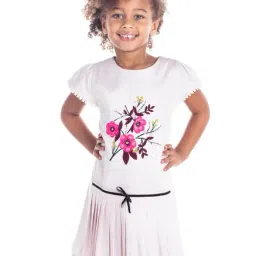 Cherry Crumble By Nitt Hyman Kids Baby Pink Embroidered Dress-picture-20