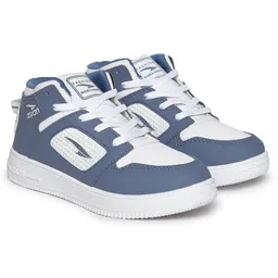 Asian Brand Name Detailed Colour Blocked Sneakers - Blue-picture-21