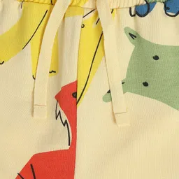 MINI KLUB Cotton Animals Printed Pant - Yellow image 4