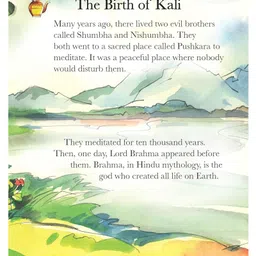 om books international Kali The Fearsome Goddess - Large Print Story Book - Indian Mythology books for Kids, English image 3