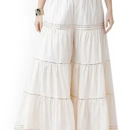 SRISARAS Women Embellished Mid-Rise Loose Fit Trousers-image-74