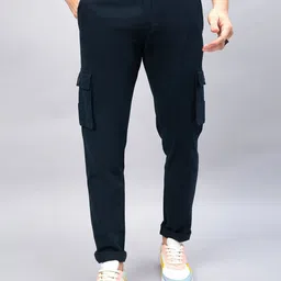 STUDIO NEXX Men Relaxed Straight Leg Loose Fit Cargos Trousers-picture-15