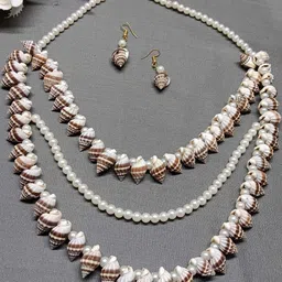 NIPSTec White Alloy Artificial Stones & Beads Jewellery Set-picture-28